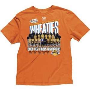  LA Lakers 2009 NBA Champions Wheaties Tee Shirt RARE 