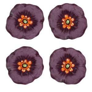 Artland Laurie Gates Luxe Samantha Floral Purple Plates, Set of 4 