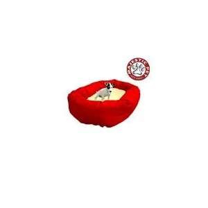   Pet Small 24 Donut Dog Bed (24x22x9) RED & SHERPA