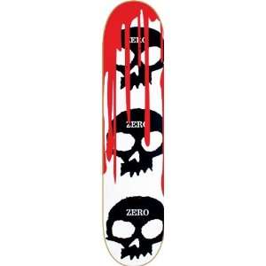  Zero 3 Skull Blood Cult White Deck 7.5 Skateboard Decks 