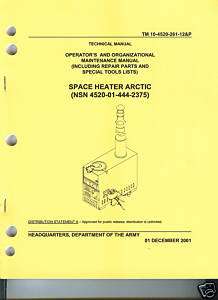 Arctic Space Heater, Repair Parts  