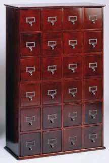 456 CD DVD Library Style Storage Cabinet/Rack Cherry  