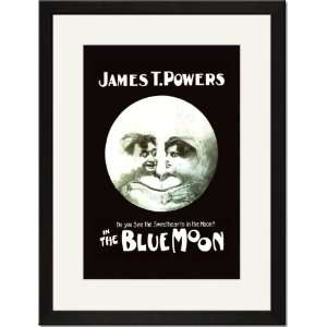    Black Framed/Matted Print 17x23, The Blue Moon