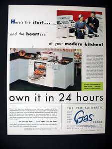   Kitchen Tappan CP Range oven stove 1952 print Ad advertisement  