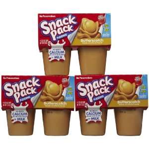 Hunts Snack Pack Butterscotch Pudding, 4 ct, 3 pk  