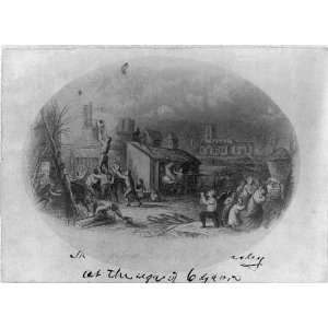  escape from the fire of the Reverend John Wesley,rescued from window 