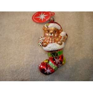 Christopher Radko Christmas Ornament Teddy Tuck In