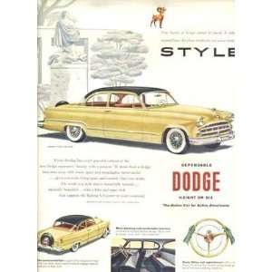 1953 Dodge Coronet V 8 Club Coupe Magazine Ad Everything 