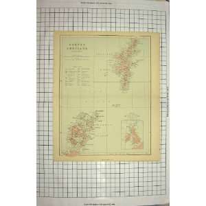   ANTIQUE MAP ORKNEY SHETLAND SCAPA FLOW PENTLAND FIRTH
