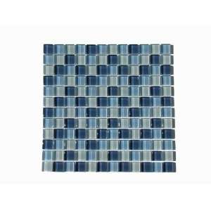   Tile, 1 by 1 Inch Tile on a 12 by 12 Inch Mosaic Mesh, Arctic Gloss