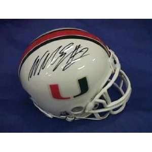 Willis MaGahee Signed Miami Hurricanes Mini Helmet  Sports 