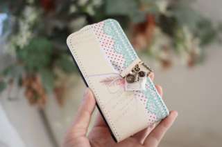 MorigirlsHAPPYMORI Korean cute leather case cover for iPhone4,4S 
