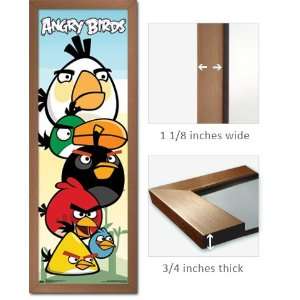 Bronze Framed Angry Birds Group 12x36 Poster WP5563 