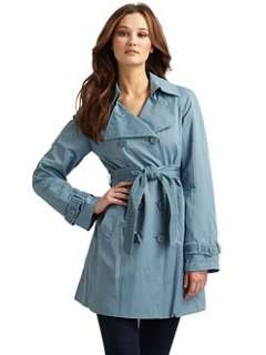 Elie Tahari   Lilah Packable Trenchcoat/Blue