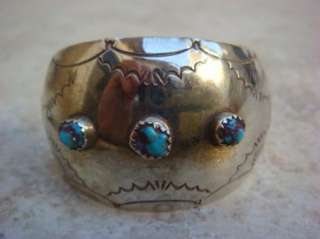 This is a southwestern sterling silver turquoise ponytail holder its 