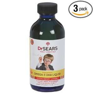  Dr.  Go Fish Chidrens Omega 3 DHA Liquid 4 oz (Pack of 3 