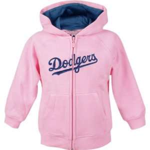  Los Angeles Dodgers Girls 4 6X Pink Full Zip Hooded 