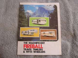 Vintage Fireball Travel Trailer Brochure  