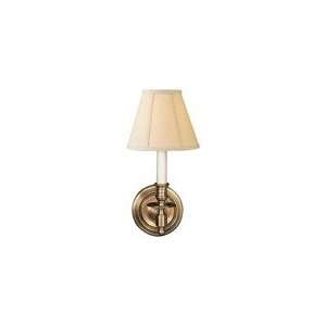  Studio Single French Sconce in Hand Rubbed Antique Brass 