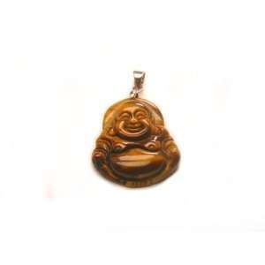  PE3403 Laughing Buddha Tiger Eye Pendant Jewelry