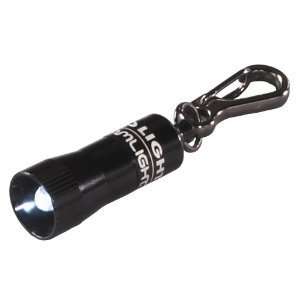  Light Miniature Keychain LED Flashlight, Black with FREE 
