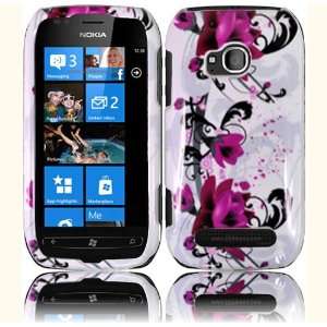 Purple Lily Hard Case Cover for Nokia Lumia 710