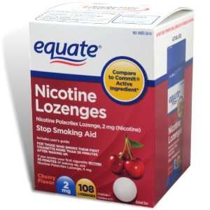     Nicotine Lozenge 2 Mg, Stop Smoking Aid, Cherry Flavor, 108 Count