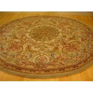   10x10 Hand Knotted Savonnerie Chinese Rug   109x109