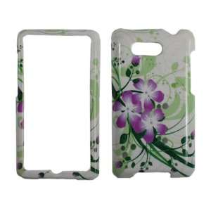  White Purple Green Flower Leaf Grass Snap on Design Case 