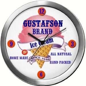 GUSTAFSON 14 Inch Ice Cream Metal Clock Quartz Movement  