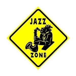  JAZZ ZONE music style dance sax joke sign