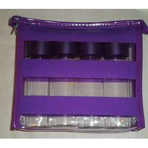   oz. Plastic Travel Bottle Set (4/pkg) Zippered Case, Purple Beauty