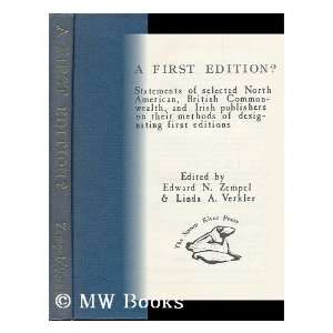   designating first editions eds. Ed. N. Zempel and Linda A .Verkler