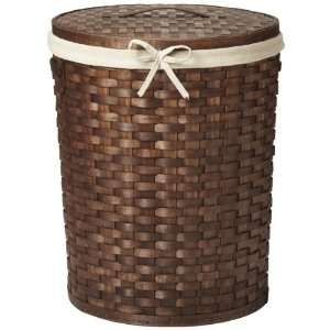    The Container Store Cheyenne Woven Wood Hamper
