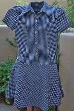 Precious 60s 70s Vintage Scooter Dress Clothing Gingham with Drop 