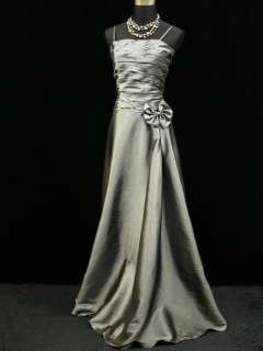   Grey Long Prom Ball Gown Wedding/Evening Dress UK Size 16 18  