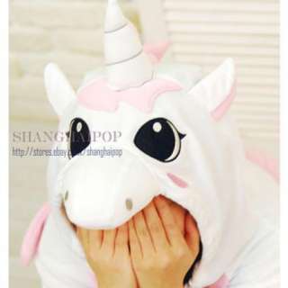 Unicorn Costume Hoody Babygro Fancy Dress Pajama Adult Party Animal 