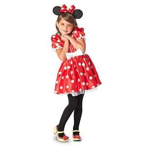 Classic Minnie Mouse Red Sparkle Dress Costume Halloween 