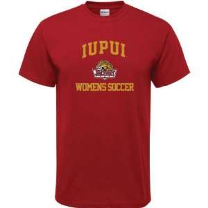  IUPUI Jaguars Cardinal Red Womens Soccer Arch T Shirt 