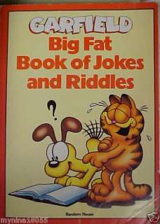 VINTAGE 1978 GARFIELD BIG FAT BOOK OF JOKES & RIDDLES  