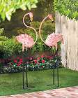 Flamboyant Flamingo Garden Stakes Life Sized Metal Flamingo Sculptures