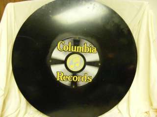 Old Columbia Records Grafonola Metal Advertising Sign Store Dealer 