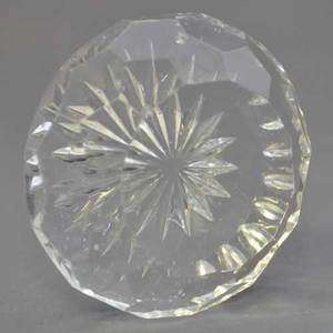 Waterford Cut Crystal Paperweight Round w/Star Burst  
