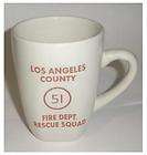   Ceramic LA County Station 51 fire fighter emergency Rescue Squad Mug