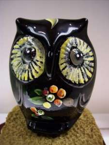 Fenton OWL Black BARNIE w/Crystal Halloween 06 5168NB  
