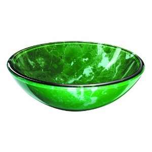  Westport Bay WB 2049 Glass Vessel Bowl, Round with Green 