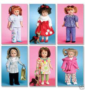 McCall 5775 Doll Clothes for 18 Doll + Toy Dog Pattern  
