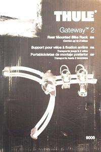Thule 9006 Gateway Trunk Rack 2 Bicycle Rack Carrier 091021127241 