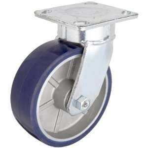 RWM Casters 47 Series Plate Caster, Swivel, Kingpinless, Urethane on 