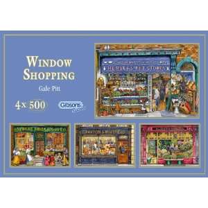    Gibsons Puzzle   Window Shopping (4x500 pieces) [Toy] Toys & Games